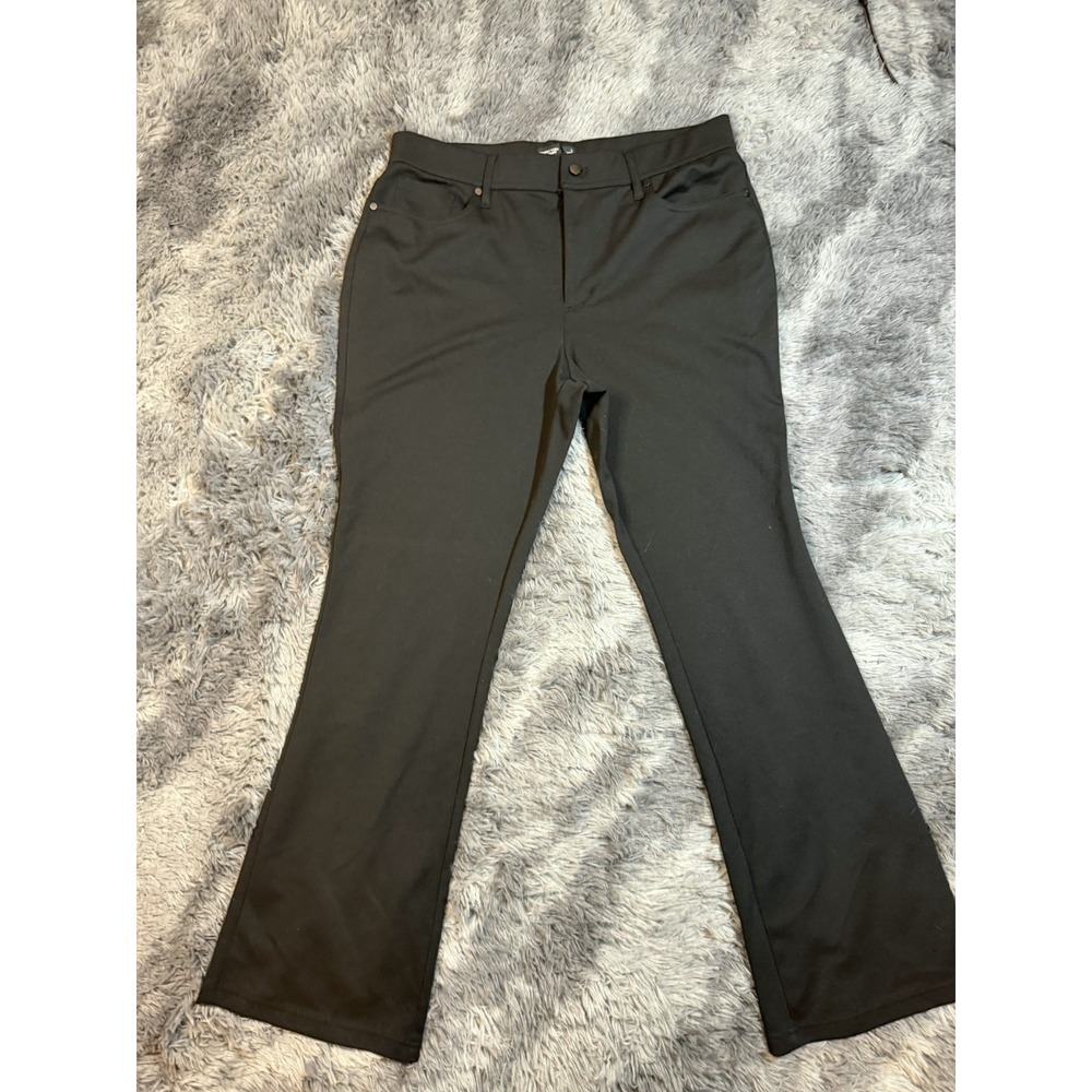 Simply Vera Vera Wang Pull On Elastic Waist Black Stretch Pants Size L Short